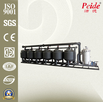 Highly efficient backflush sand media filters