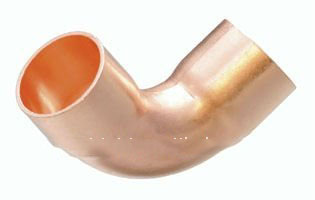 90 Degree Long Radius Copper Elbow Pipe Fittings