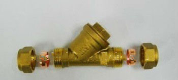 Brass filter valve
