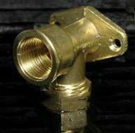 brass forged wall-plate tee