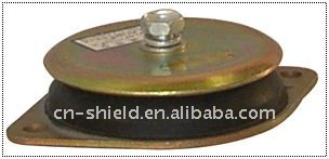 Bowl-shaped rubber vibration isolator