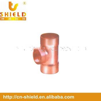 China supplier Reducing tee,High quality Copper Tees fitting tube for air conditioner