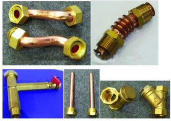 Copper & Brass Connection Parts for Solar Water Heater