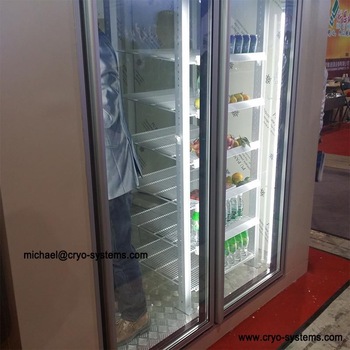 high quality supermarket glass door display freezer