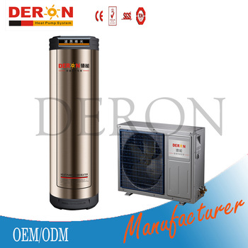 Deron 150L stainless steel housing material hot water tub heater r410 home heaters