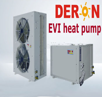 Split type EVI heat pump air to water, house heating/ Cooling , High COP for cold area -25 degree