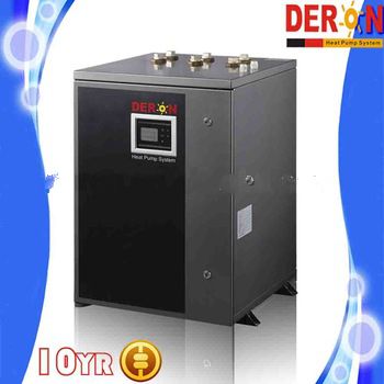 Geothermal heat pump ground water source for heating hot water and air cooling, 3 - 5 Hp