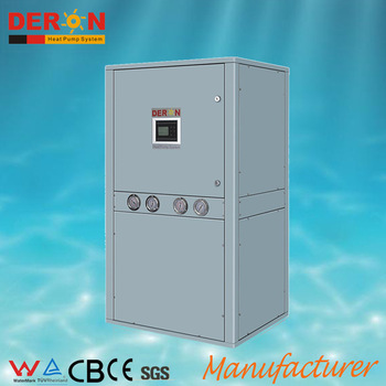 Deron China supplier quality certified hot water heat pump ground geothermal source with certral solar air conditioning