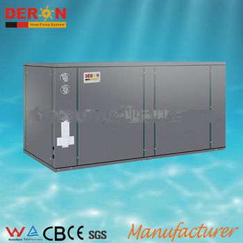 Deron high COP hot water heat pump ground geothermal source with certral solar air conditioner, large capacity 220V/ 380V