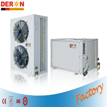 High COP split air srouce heat pump with evi technology for hot water shower and underfloor heating in -25C cold area