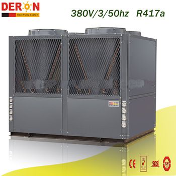 Deron high efficiency larger size coated steel case 30P 110kw air to water heat pump heating only for Europe Switzerland