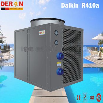 Deron high quality air source swim pool heat pump hot water heater with PVC Titanium Heat Exchanger, 380V 50Hz 46KW/h