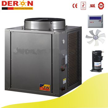 Chinese air to water heat pump 380V 60HZ package unit water heater high cop for sanitary hot water