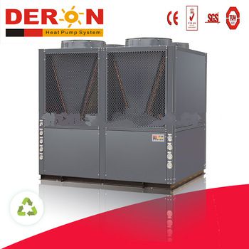 China high capacity high temperature heat pump air source water heater Max output 80 degree for sauna room hot water heating