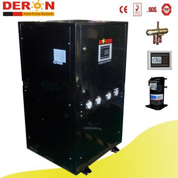 Floor house heating hot water geothermal ground/ water source heat pump double system 20KW ~ 45KW