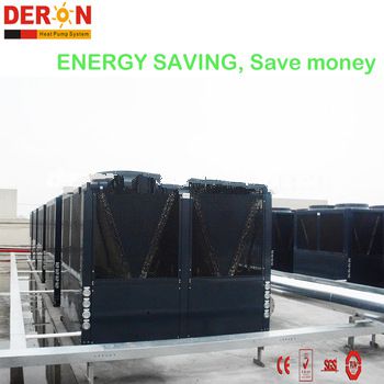 80 Degree high temperature hot water heat pump heaters air source with Plate and tube heat exchanger, tankless type(Mono bloc)