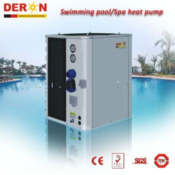 Deron air source high efficiency/good performance swimming pool/spa heat pump water heater 14.5kw(CE,heating or cooling)