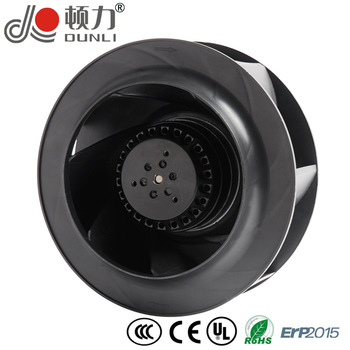 AC Centrifugal Backward Curved Fan 190 mm(7.5 in) External Rotor Motor ...