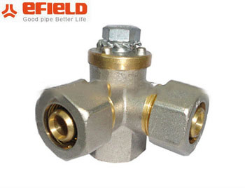 90 degree Tee with pin and screw-fitting for water&gas composite pipe