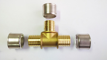 Tee <font color='red'>brass</font> <font color='red'>press</font> <font color='red'>fitting</font> for <font color='red'>pex</font>-al-<font color='red'>pex</font> <font color='red'>pipe</font>, <font color='red'>pex</font> <font color='red'>pipe</font>, <font color='red'>multilayer</font> <font color='red'>pipe</font>