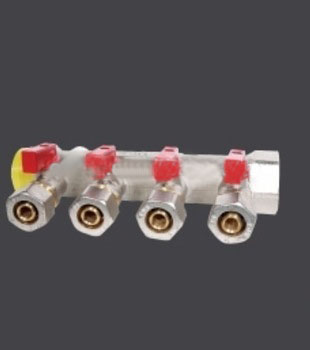 China manufacturer high quanlity 2-6 outlets manifold with ball valve