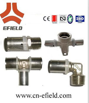 Forged <font color='red'>nickel</font>-<font color='red'>plated</font> <font color='red'>brass</font> fitting for hot water pipe