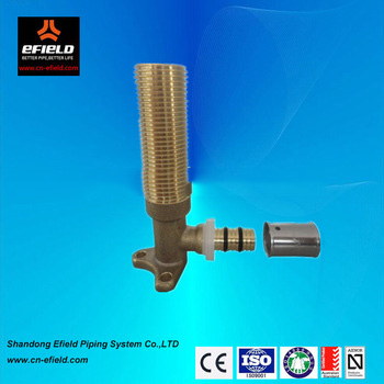 Commposite pipe fitting male long sweep elbow with three holes plate