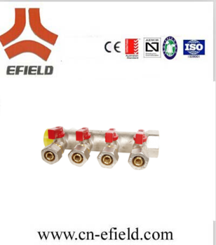 2-4Outlets manifold Hpb 58-2 brass fitting ball valve for water pipe
