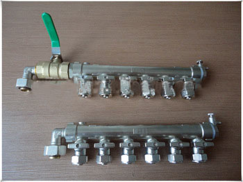 underfloor heating manifold for pex-al-pex multilayer pipes
