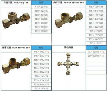 compression fitting from <font color='red'>16mm</font> to <font color='red'>32mm</font> used for pex <font color='red'>pipe</font>, pex-al-pex <font color='red'>pipe</font>