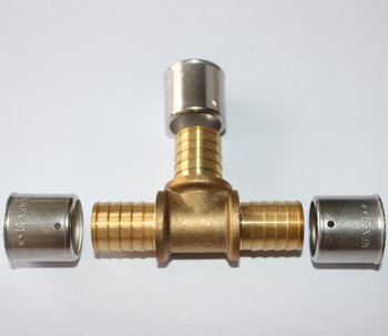Brass pex pipe fitting for 16x1.8mm with Stainless Steel Ring