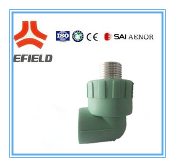 <font color='red'>High</font> Temperature <font color='red'>PPR</font> male threaded <font color='red'>elbow</font> light pipe <font color='red'>fitting</font>