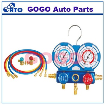High quality Environmental Protection R1234YF manifold gauge set aluminum valve body