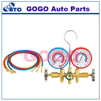 High quality Environmental Protection R134a R12 manifold gauge set aluminum valve body