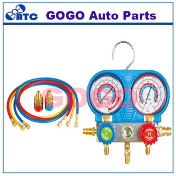 High quality Environmental Protection R134a manifold gauge set aluminum valve body