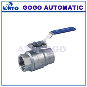 2-pc ball valve with mounting pad / npt threaded stainless steel ball valve ss316