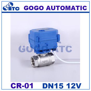 DN15 1/2” BSP stainless steel 12v electric ball valve