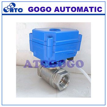CWX-15Q / N series electric MINI ball valve for water control system SS304 & brass motor operated ball valves