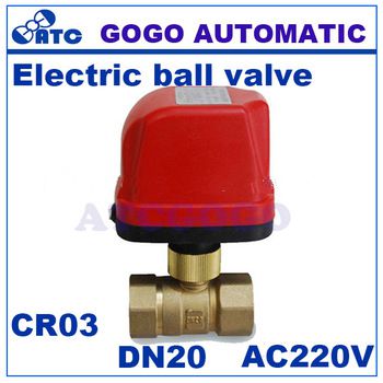 CWX-50K DN20-32 CR02/CR03(3 wires) 2 way mini electric ball valve/ motorized valve 3/4 AC220v