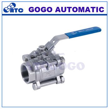 ball valve/ 3 PC BSP,BSPT,DIN2999,NPT female threaded ball valve / ss valve