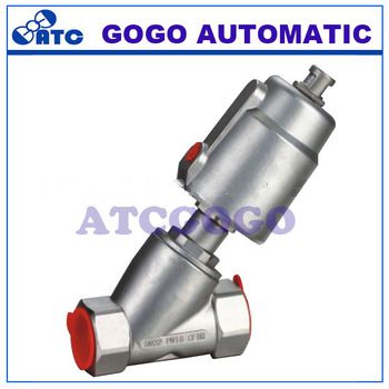Thread type stainless steel Normally closed single action angle seat valve