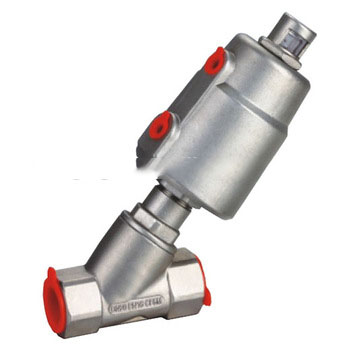 High quality 2 Way double acting stainless steel pneumatic angle valve
