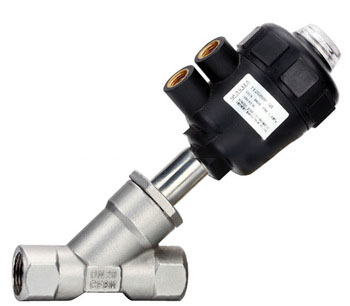2 Way 2 Position double acting y type high quality angle seat valve