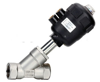 2 Way 2 Position double acting pneumatic angler seat valve