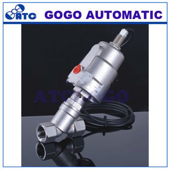 High quality stainless steel angle seat pneumatic valve with proximity switch
