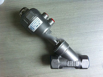 High quality pneumatic angle seat valve double acting