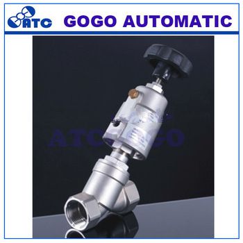 Pneumatic angle seat valve, regulating valve,y type angle seat valve