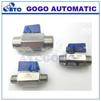 High quality 2 way cf8m 316 mini ball valves m/m