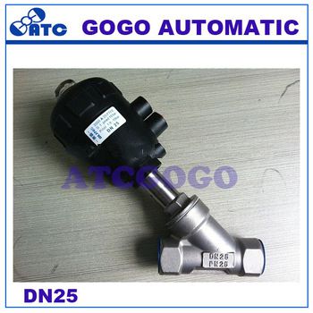 2 Way 2 Position 0-16bar threaded pneumatic angle seat valve