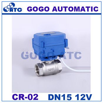 CWX-15Q/N 2 Way BSP/NPT1/2”- 1” SS304 mini 12v dc motorized stainless steel ball valve